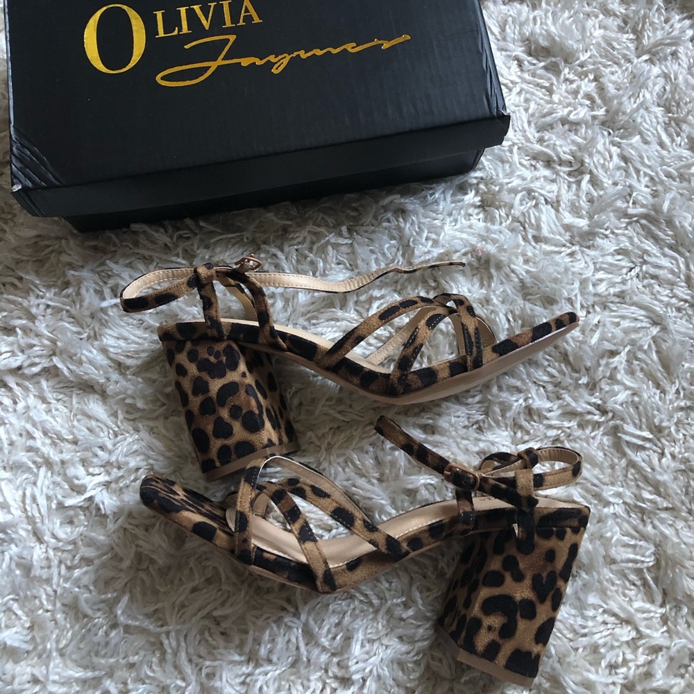Cheetah Print Block Sandal - 7.5
